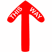 This Way Arrow Floor Decal 