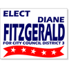 Banner Stars Election Yard Sign | 18" x 24"
