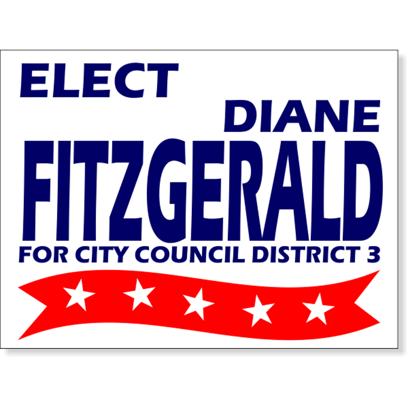 Banner Stars Election Yard Sign | 18" x 24"