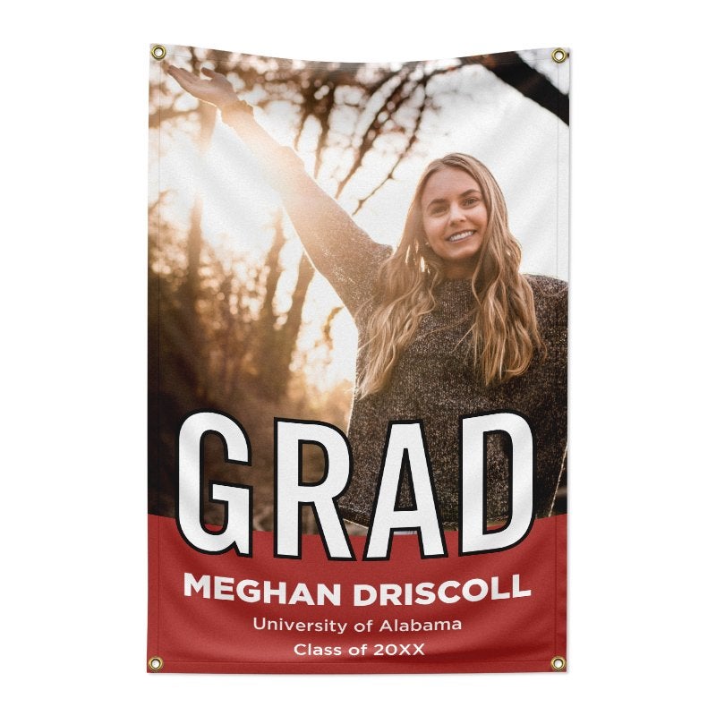 Block Lettering Vertical Graduation Banner