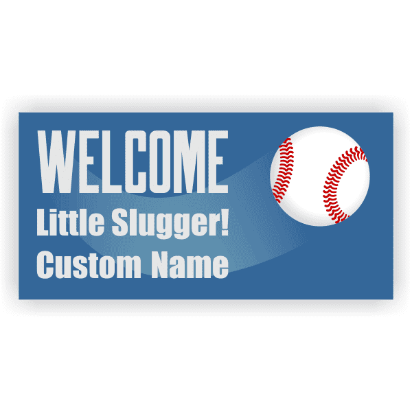 Baseball 3" x 6" Baby Shower Banner