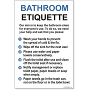 Bathroom Etiquette 12" x 8" Sign