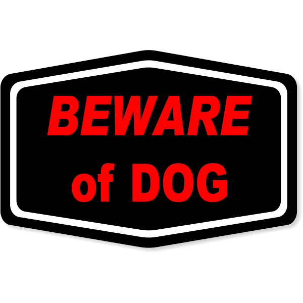 Beware Of Dog Decal | 4" x 6"