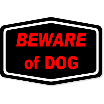 Beware Of Dog Decal | 4" x 6"