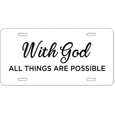 Bible Verse Religious Custom License Plate