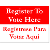 Bilingual Register To Vote Here Yard Sign | 18" x 24"