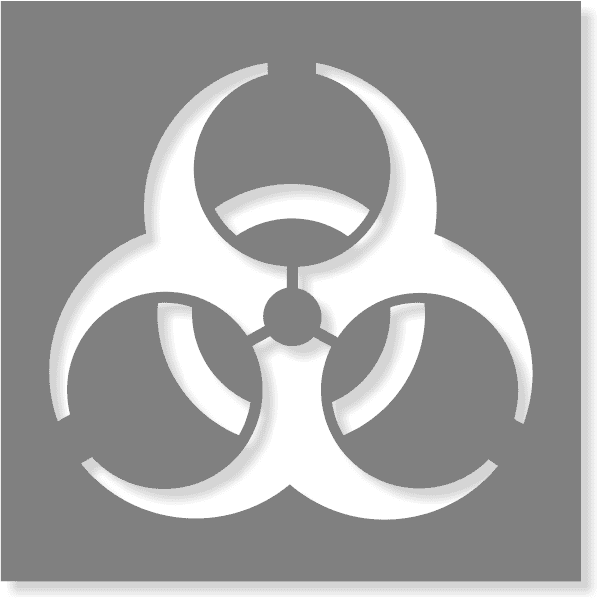 Choose Your Size Biohazard Stencil