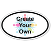 Black Border Oval Bumper Sticker | 3" x 5"