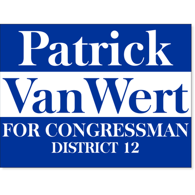 Blue Election Yard Sign | 18" x 24" - alternate view