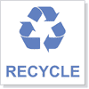 Blue Recycle Decal | 3" x 3"