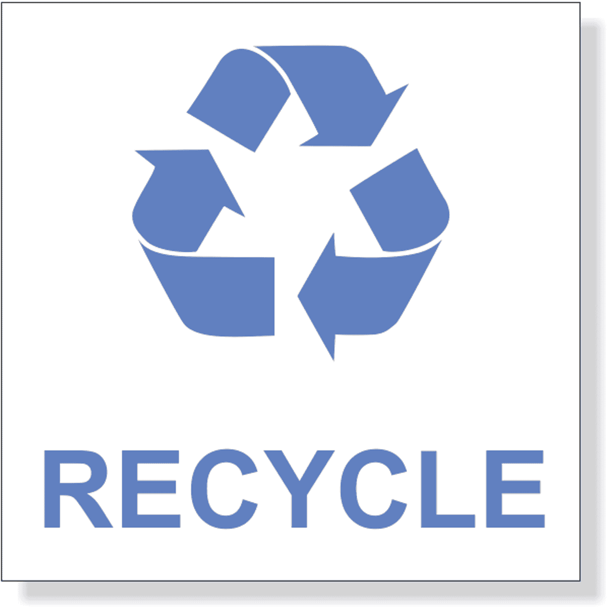 Blue Recycle Decal | 3" x 3"