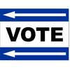 Blue Vote Left Arrow Yard Sign | 18" x 24"