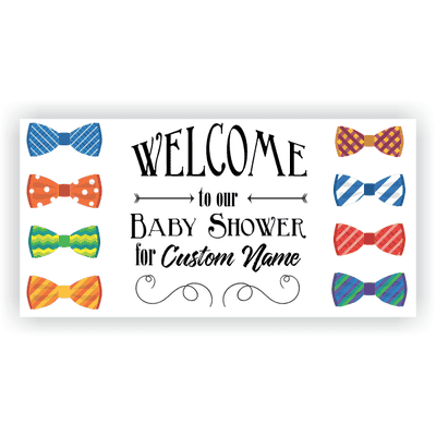 Bow Ties Baby Shower Banner
