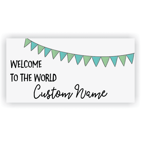 Boy Celebration 3" x 6" Baby Shower Banner