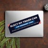 Elect My Trash Can Bumper Sticker on a closed laptop