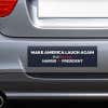 MALA Harris for President Bumper Sticker on a gray car