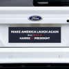 MALA Harris for President Bumper Sticker on a white truck