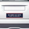 No More Old Guys | Harris Bumper Sticker Oon a white car