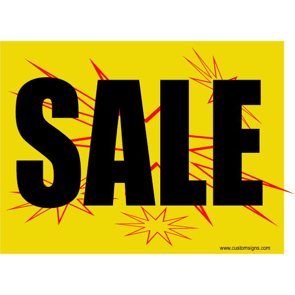 Burst Sale Sign