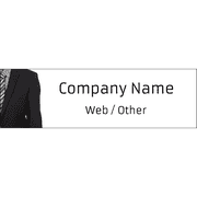 3" x 10" Business Man Suit Bumper Sticker
