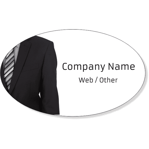 3" x 5" Business Man Suit Oval Bumper Sticker