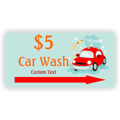 Car Spray Car Wash Banner - 3' x 6'