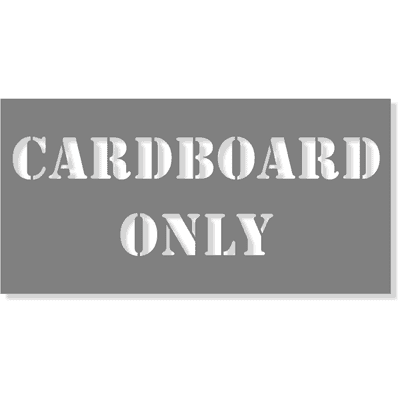Cardboard Only Stencil | 4" x 8"