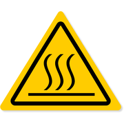 6" x 6" Caution Hot Surface Decal
