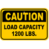 Caution Load Capacity Custom Pounds Aluminum Sign | 12" x 18"