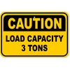 Caution Load Capacity Custom Tons Aluminum Sign | 12" x 18"