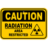 Caution Radiation Area Restricted Aluminum Sign | 12" x 18"