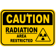 Caution Radiation Area Restricted 12" x 18" Aluminum Sign
