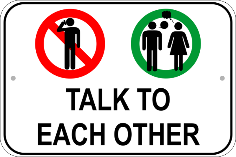 Talk Cell Phone Sign
