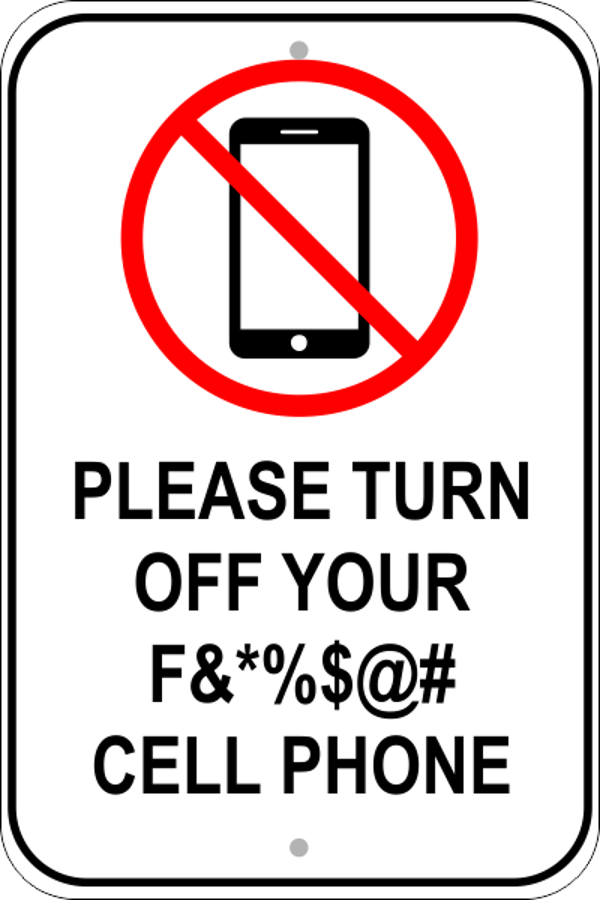 Expletive Cell Phone Sign