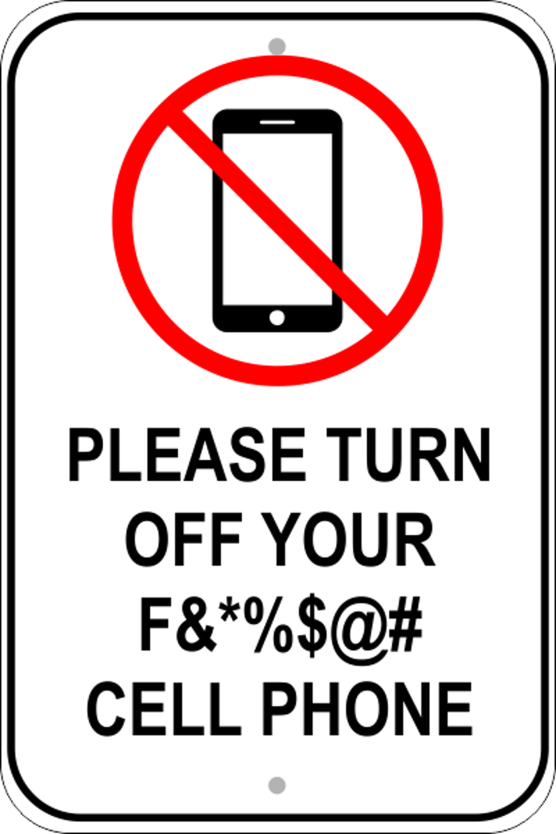 Expletive Cell Phone Sign