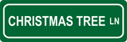 Christmas Tree Lane Street Sign