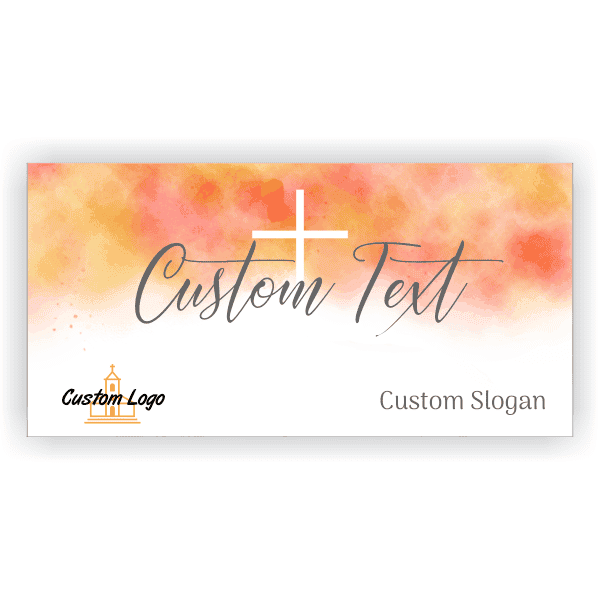 Church Watercolor 3' x 6' Banner