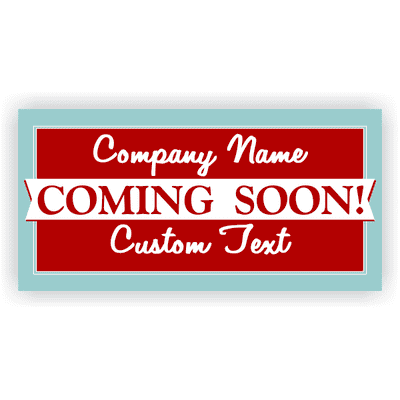 Classic Coming Soon Banner - 3' x 6'
