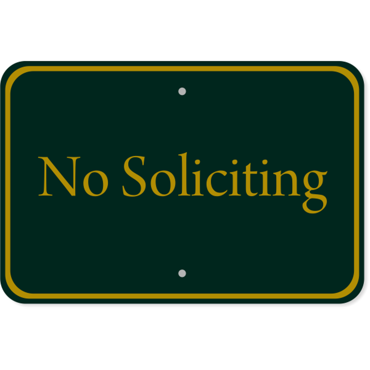 Club Soliciting Aluminum Sign | 12" x 18"