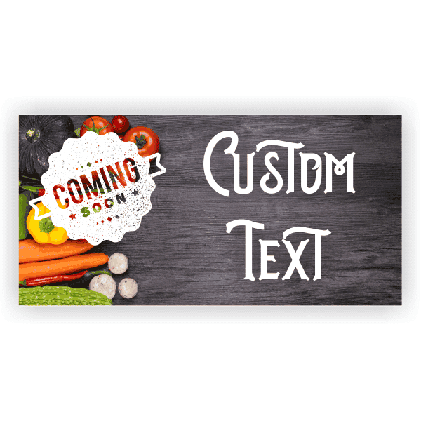Coming Soon 3' x 6' Farmer's Market Banner