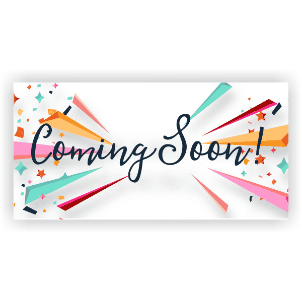 Confetti Coming Soon Banner - 3' x 6'