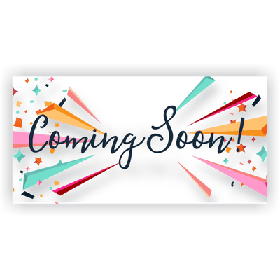 Confetti Coming Soon Banner - 3' x 6'
