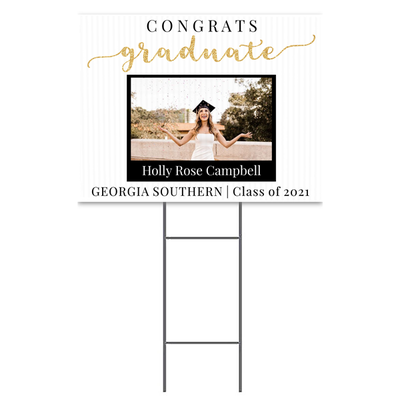 Congrats Grad Photo Yard Sign