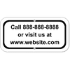 Contact Information Aluminum Add-On Sign | 6" x 12"