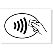 Contactless Pay Vinyl Decal | 2" x 3"