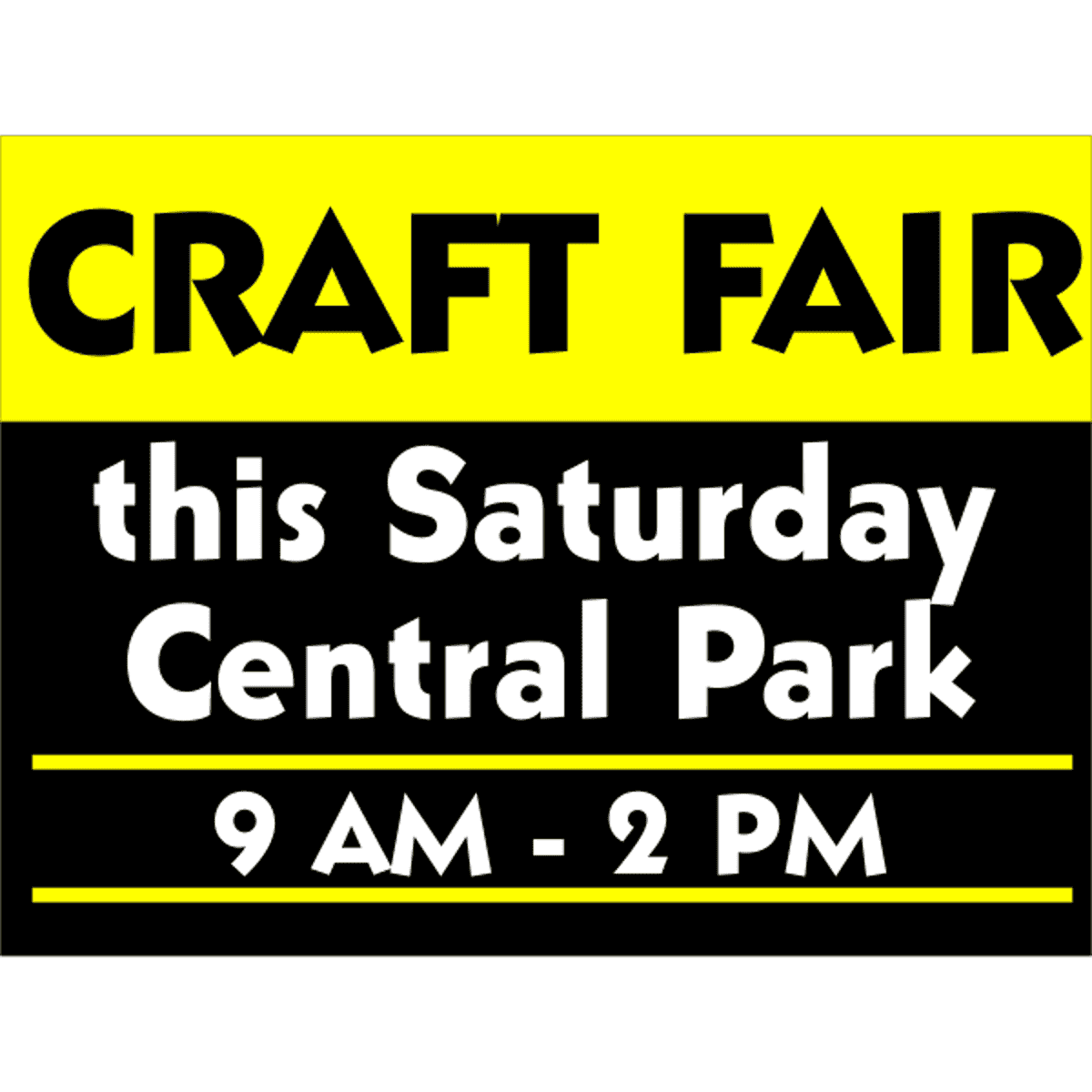 Craft Fair Sign