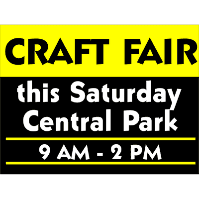 Craft Fair Sign