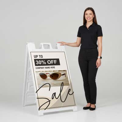 Sale A-Frame Sign with Custom Text - alternate view