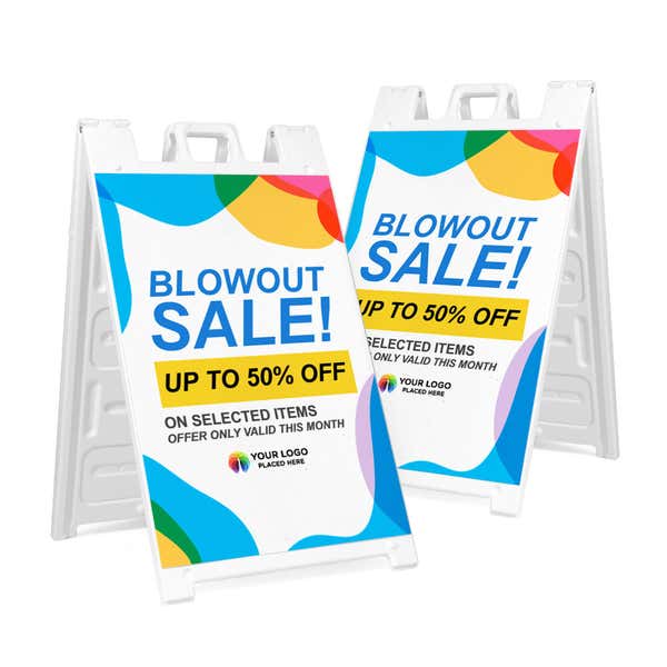 Blowout Sale A-Frame Sign with Custom Text