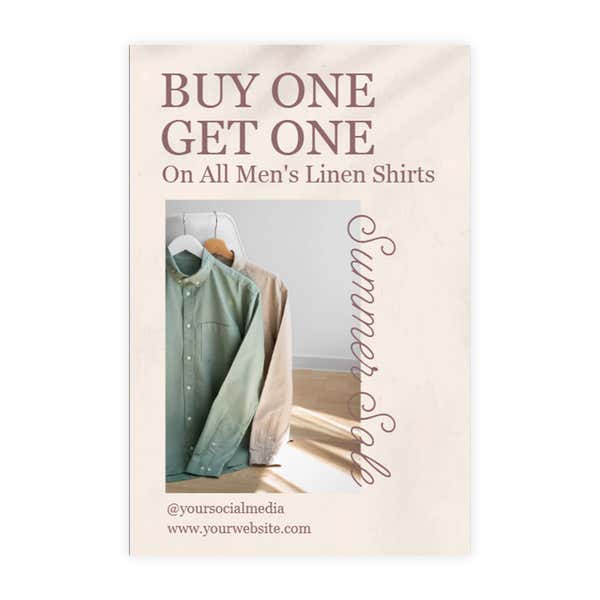 BOGO sign design artwork on a white background